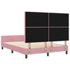 vidaXL Cama Box com cabeceira Rosa 140 x 200 cm Veludo