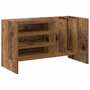 vidaXL Arm&aacute;rio para discos de vinil Madeira antiga 78,5 x 35 x 45 cm