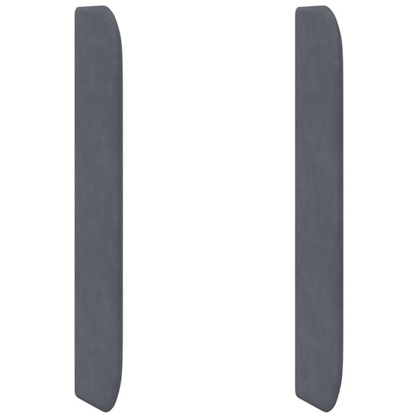 vidaXL Orelha de Cabeceira Cinzeto 80 x 16 x 4 cm Veludo