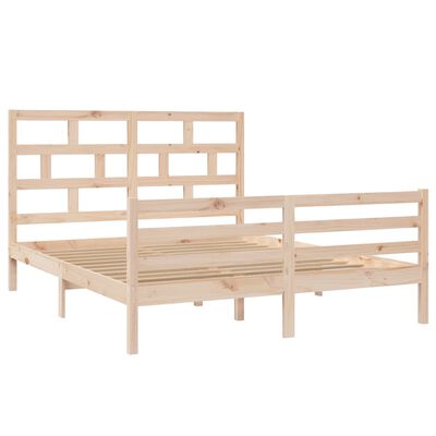 vidaXL Estrutura de cama 160x200 cm madeira de pinho maciça