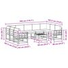 vidaXL Conjunto de Sof&aacute;s para Exterior 10 pcs Natural e Bege