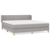 vidaXL Cama com molas/colch&atilde;o 160x200 cm tecido cinzento-claro