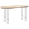 vidaXL Pés para mesa de centro , brancos, 2 peças, 38x(42-43) cm, aço