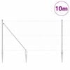 vidaXL Poste de Cerca Prateado 10 x 1,4 m (malha de 36 mm) A&ccedil;o