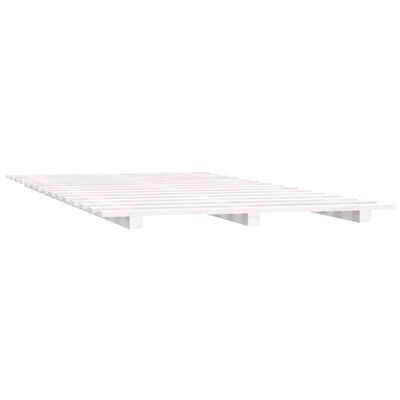 vidaXL Estrutura de cama 120x190 cm pinho maciço branco