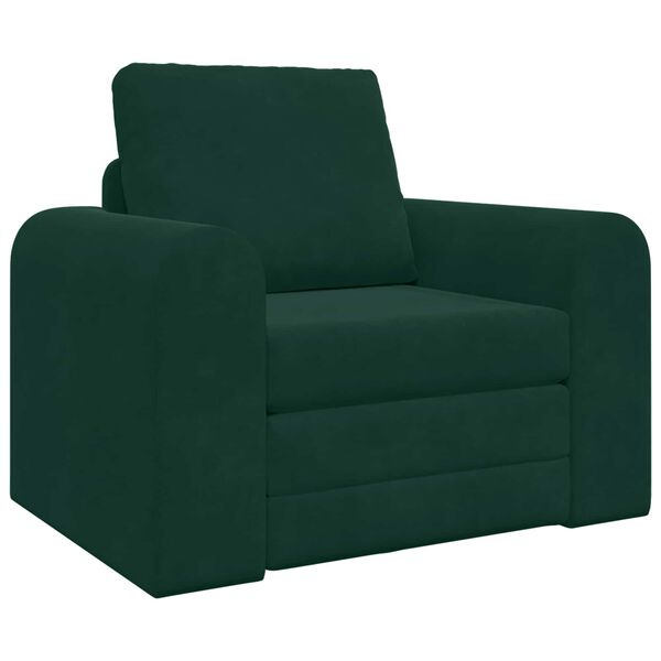 vidaXL Sof&aacute;-Cama Verde Escuro 98 x 71 x 83 cm Veludo