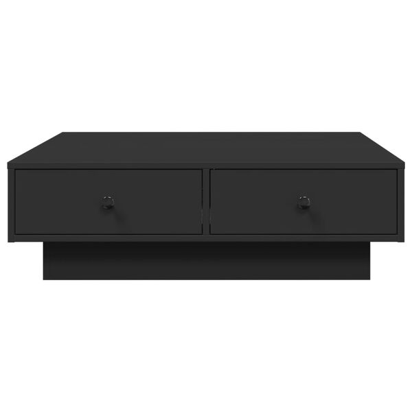 vidaXL Mesa de centro 90x90x28 cm contraplacado preto