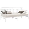 vidaXL Estrutura de cama de dia Branco 100 x 200 cm A&ccedil;o revestido a p&oacute;