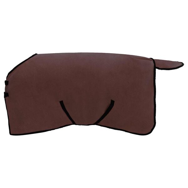 vidaXL Cobertor de Cavalo Marrom Escuro Completo Poli&eacute;ster