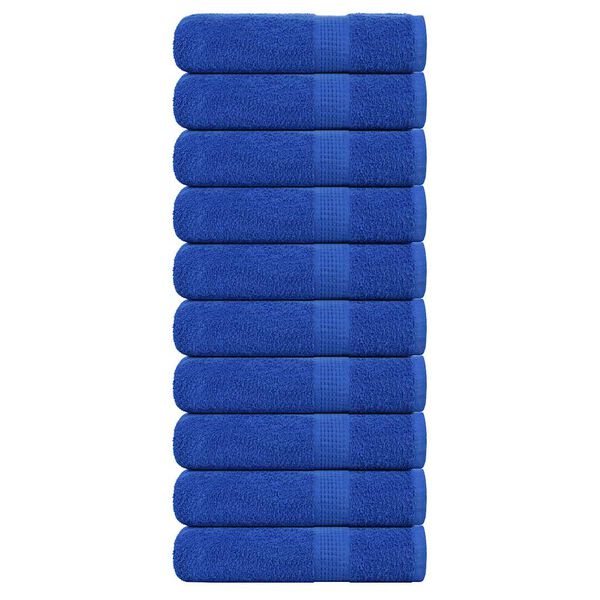vidaXL Toalhas de banho FROGN 10 pcs 70x140 cm 360 g/m&sup2; azul