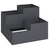 vidaXL Vaso de Jardim Antracite 100 x 100 x 60 cm A&ccedil;o