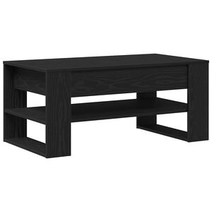 vidaXL Mesa de centro Carvalho Preto 102 x 55 x 45 cm