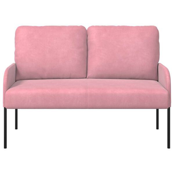 vidaXL Sof&aacute;s com almofada 110cm Rosa Contraplacado