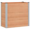 vidaXL Canteiro de jardim elevado Castanho 100 x 50 x 91 cm alu.