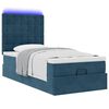 vidaXL Estrutura cama otomana colch&otilde;es 80x200 cm veludo azul escuro