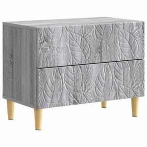 vidaXL Mesa-de-cabeceira Sonoma cinzento 62 x 34,5 x 48 cm