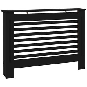 vidaXL Cobertura de radiador 112x19x81,5 cm MDF preto