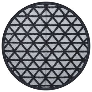 vidaXL Tapete de exterior &Oslash;120 cm ARAKIL PP preto