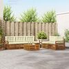 vidaXL Conjunto de Sof&aacute;s para Exterior 6 pcs Natural e Creme