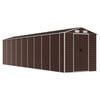 vidaXL Abrigo de jardim 191x810x198 cm a&ccedil;o galvanizado castanho