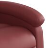 vidaXL Poltrona massagens reclin. el&eacute;trica couro artif. vermelho-tinto