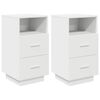 vidaXL Mesas de cabeceira 2 pcs com 2 gavetas 36x36x68 cm branco