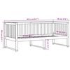 vidaXL Sof&aacute;-cama sem colch&atilde;o 90x200 cm madeira de pinho maci&ccedil;a branco