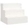 vidaXL Escada p/ animais de estima&ccedil;&atilde;o 40x37,5x35cm pinho maci&ccedil;o branco