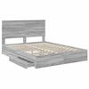 vidaXL Cama com Armazenamento com cabeceira Cinza Sonoma 150 x 200 cm