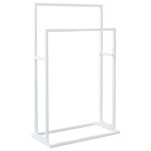 vidaXL Toalheiro de p&eacute; 48x24x78,5 cm ferro branco