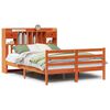 vidaXL Cama com estante sem colch&atilde;o 150x200 cm pinho maci&ccedil;o