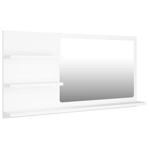 vidaXL Espelho de casa de banho 90x10,5x45 cm contraplacado branco