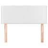 vidaXL Cabeceira de cama couro artificial 90x5x78/88 cm branco