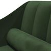 vidaXL Chaise longue com rolo veludo verde-escuro