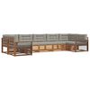 vidaXL Conjunto de Sof&aacute;s para Exterior 7 pcs Cinza Natural e Claro