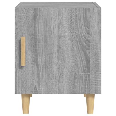 vidaXL Mesa de cabeceira derivados de madeira cinzento sonoma
