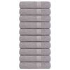 vidaXL Toalhas de banho FROGN 10 pcs 70x140 cm 360 g/m&sup2; cinzento