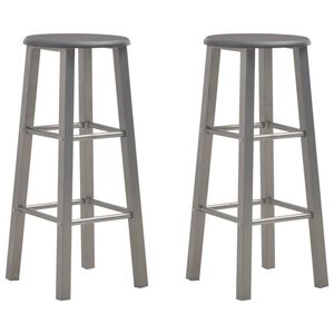 vidaXL Bancos de bar 2 pcs MDF antracite