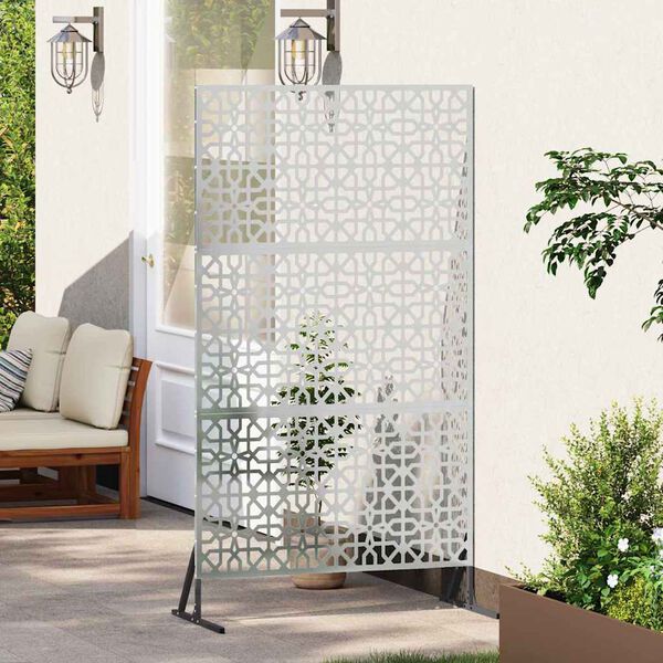 vidaXL Protetor de Privacidade Cinzeto 100 x 50 x 180 cm A&ccedil;o