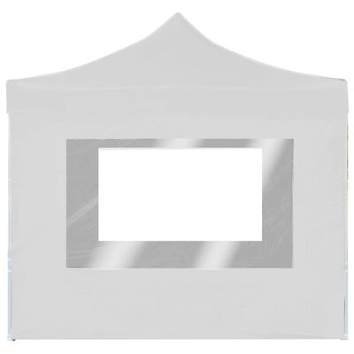 vidaXL Tenda dobrável profissional com paredes 2x2m alumínio branco