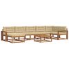vidaXL Conjunto de Sof&aacute;s para Exterior 8 pcs Natural e Bege