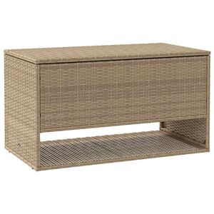 vidaXL Caixa para almofad&otilde;es de exterior 100x55x55,5 cm vime PE bege