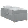 vidaXL Estrutura da Cama com colch&atilde;o Cinzento-claro 90 x 200 cm tecido