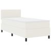 vidaXL Cama Box Spring LED com cabeceira Creme e Branco 100 x 200 cm