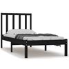 vidaXL Estrutura de cama 90x200 cm madeira de pinho maci&ccedil;a preto