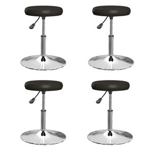 vidaXL Cadeiras de jantar 4 pcs couro artificial preto