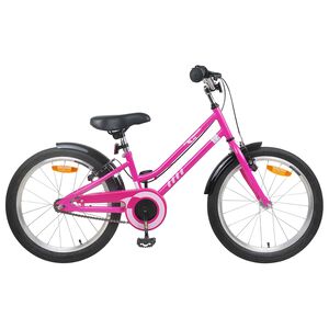 vidaXL Bicicleta Infantil 24 Polegadas para 8-12 anos Preto Rosa