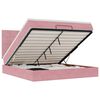 vidaXL Estrutura de cama otomana com colch&otilde;es 180x200 cm veludo rosa