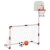 vidaXL Conjunto de futebol e basquetebol infantil c/ bolas 98x50x70 cm