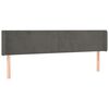 vidaXL Cabeceira cama c/ luzes LED veludo 183x16x78/88cm cinza-escuro